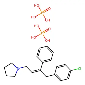 Pyrrobutamine Phosphate structure