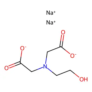 Disodium hydroxyethyliminodiacetate structure