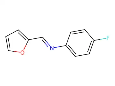 Benzenamine, 4-fluoro-N-(2-furanylmethylene)- structure