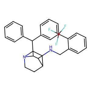 3-(2-Trifluoromethylbenzylamino)-2-benzhydrylquinuclidine structure