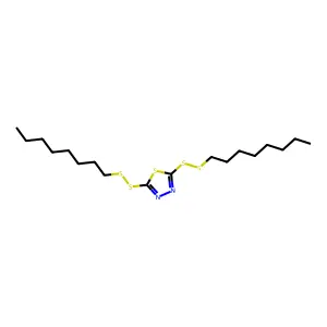 1,3,4-Thiadiazole, 2,5-bis(octyldithio)- structure