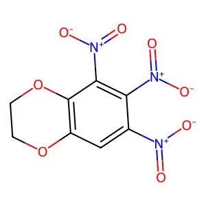 5,6,7-Trinitro-2,3-dihydro-1,4-benzodioxine structure