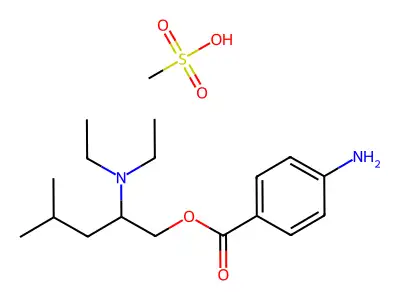 Leucinocaine mesylate structure