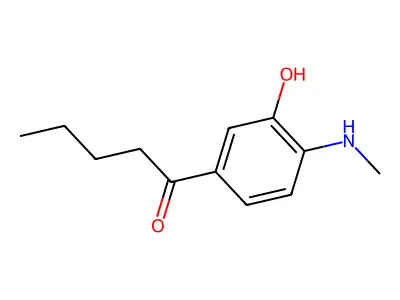 1-Pentanone, 1-(3-hydroxy-4-(methylamino)phenyl)- structure