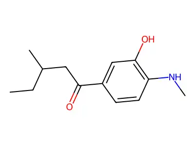 1-Pentanone, 1-(3-hydroxy-4-(methylamino)phenyl)-3-methyl- structure