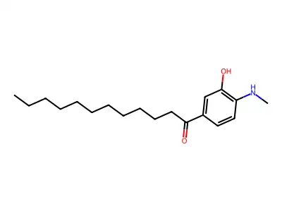 1-Dodecanone, 1-(3-hydroxy-4-(methylamino)phenyl)- structure