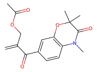 2H-1,4-Benzoxazin-3(4H)-one, 7-(2-((acetyloxy)methyl)-1-oxo-2-propenyl)-2,2,4-trimethyl- structure