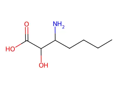 3-Amino-2-hydroxyheptanoic acid structure