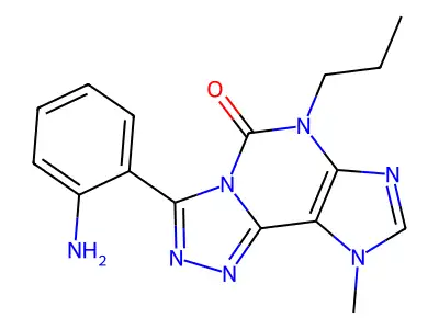 5H-1,2,4-Triazolo(3,4-i)purin-5-one, 6,9-dihydro-3-(2-aminophenyl)-9-methyl-6-propyl- structure