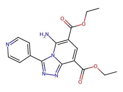 Diethyl 5-amino-3-(4-pyridinyl)[1,2,4]triazolo[4,3-a]pyridine-6,8-dicarboxylate structure