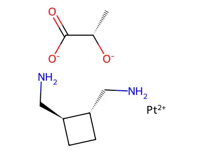[2-(Aminomethyl)cyclobutyl]methanamine;2-hydroxypropanoic acid;platinum structure