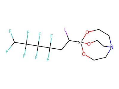 1-(3,3,4,4,5,5,6,6-OCTAFLUORO-1-IODOHEXYL)-2,8,9-TRIOXA-5-AZA-1-SILABICYCLO[3.3.3]UNDECANE structure