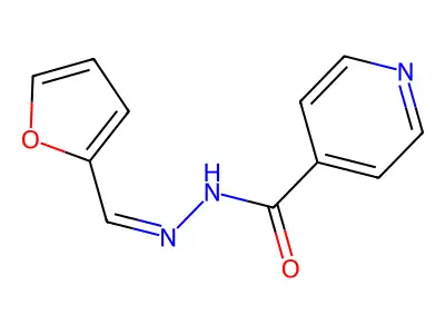 Furfural isonicotinoylhydrazone, (Z)- structure