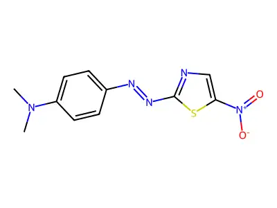 N,N-Dimethyl-4-((5-nitrothiazol-2-yl)azo)aniline structure