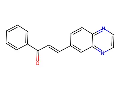 1-Phenyl-3-quinoxalin-6-ylprop-2-en-1-one structure