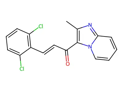 3-(2,6-Dichlorophenyl)-1-(2-methylimidazo[1,2-a]pyridin-3-yl)prop-2-en-1-one structure
