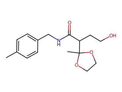 alpha-(2-Hydroxyethyl)-2-methyl-N-((4-methylphenyl)methyl)-1,3-dioxolane-2-acetamide structure