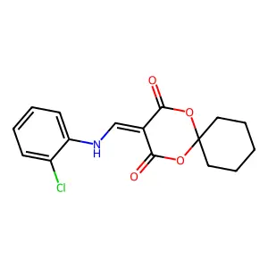 3-(((2-Chlorophenyl)amino)methylene)-1,5-dioxaspiro[5.5]undecane-2,4-dione structure