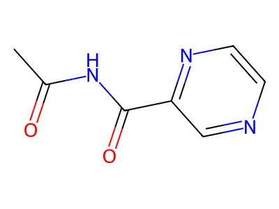 N-acetylpyrazine-2-carboxamide structure