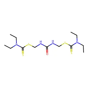 Carbamodithioic acid, N,N-diethyl-, C,C'-(carbonylbis(iminomethylene)) ester structure