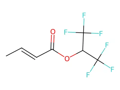 1,1,1,3,3,3-Hexafluoropropan-2-yl but-2-enoate structure
