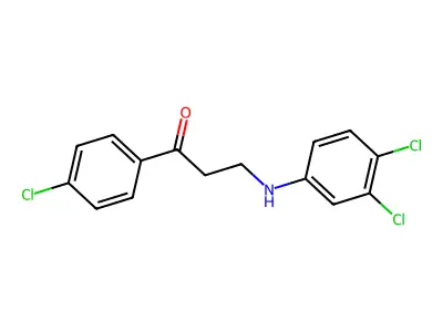 1-(4-Chlorophenyl)-3-(3,4-dichloroanilino)-1-propanone structure