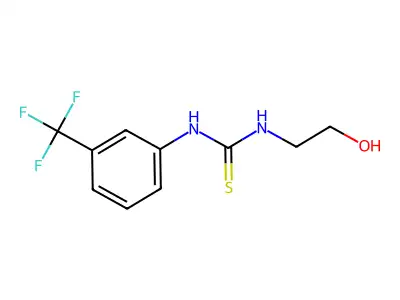 N-(2-hydroxyethyl)-N'-[3-(trifluoromethyl)phenyl]thiourea structure