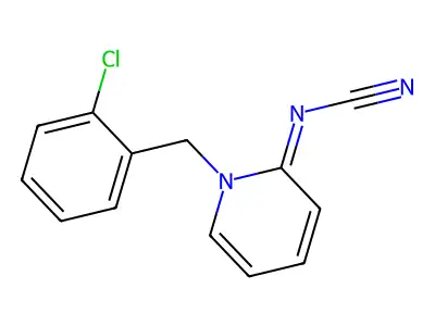 (1-((2-Chlorophenyl)methyl)-2(1H)-pyridinylidene)cyanamide structure