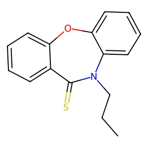 10-Propyl-dibenz(b,f)(1,4)oxazepin-11-(10H)-thione structure