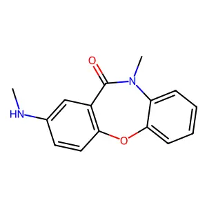 2-Methylamino-10-methyl-dibenz(b,f)(1,4)oxazepin-11-(10H)-one structure