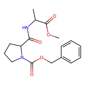 N-benzyloxycarbonyl-prolyl-alanine methyl ester structure