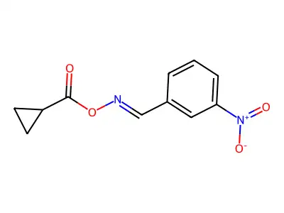 [(3-Nitrophenyl)methylideneamino] cyclopropanecarboxylate structure