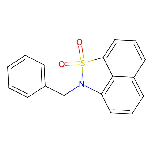 2-benzyl-2H-naphtho[1,8-cd]isothiazole 1,1-dioxide structure