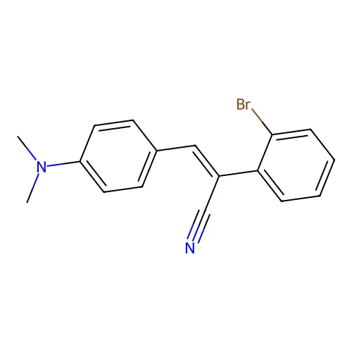2-(2-Bromophenyl)-3-(4-(dimethylamino)phenyl)acrylonitrile structure
