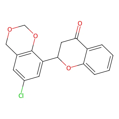 2-(6-chloro-4H-benzo[d][1,3]dioxin-8-yl)chroman-4-one structure