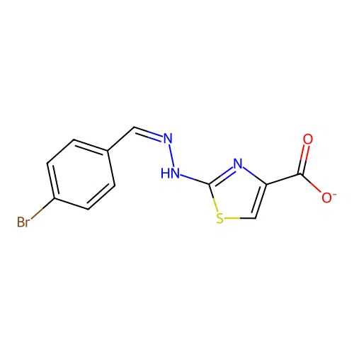 2-[(2Z)-2-[(4-bromophenyl)methylidene]hydrazinyl]-1,3-thiazole-4-carboxylate structure