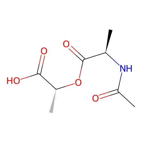 (2R)-2-[(2R)-2-acetamidopropanoyl]oxypropanoic Acid structure