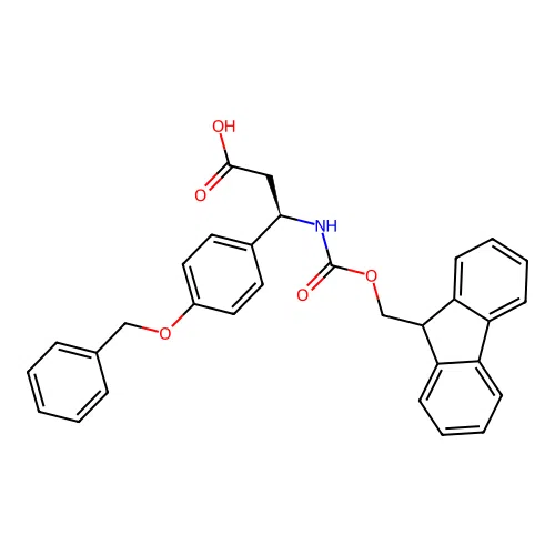 (3R)-3-[4-(benzyloxy)phenyl]-3-({[(9H-fluoren-9-yl)methoxy]carbonyl}amino)propanoic acid structure