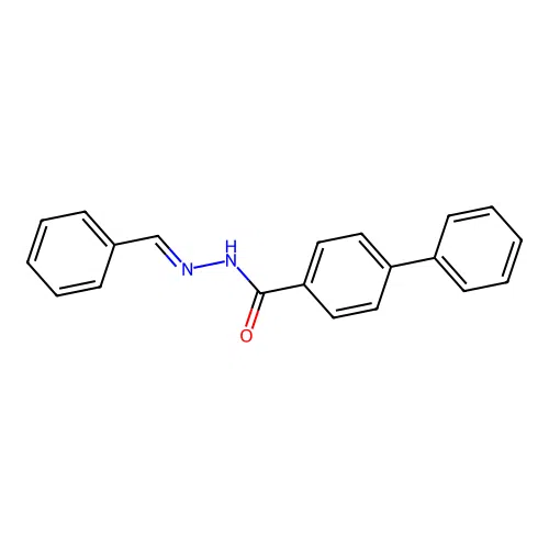 Biphenyl-4-carboxylic acid benzylidene-hydrazide structure