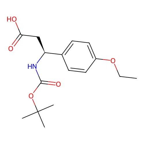 (3S)-3-{[(tert-butoxy)carbonyl]amino}-3-(4-ethoxyphenyl)propanoic acid structure