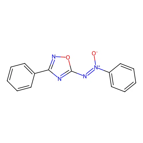 (Z)-oxido-phenyl-[(3-phenyl-1,2,4-oxadiazol-5-yl)imino]azanium structure