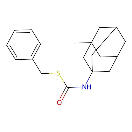 S-Benzyl (3-methyl-1-adamantyl)thiocarbamate structure