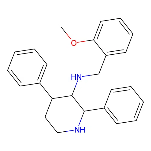 3-Piperidinamine, N-[(2-methoxyphenyl)methyl]-2,4-diphenyl- structure