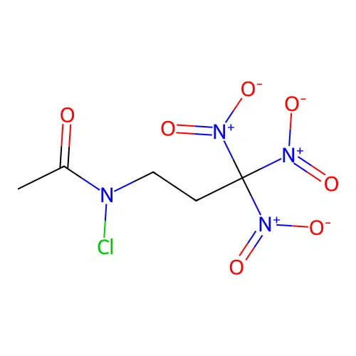 N-chloro-N-(3,3,3-trinitropropyl)acetamide structure
