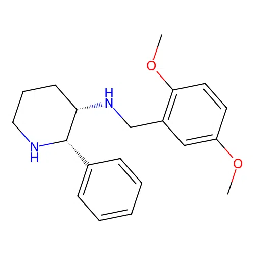 (2,5-Dimethoxy-benzyl)-((2S,3S)-2-phenyl-piperidin-3-yl)-amine structure