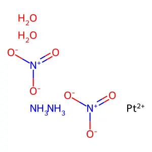Platinum(2+), diamminediaqua-, dinitrate (8CI,9C) structure