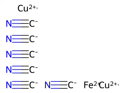Cupric ferrocyanide structure