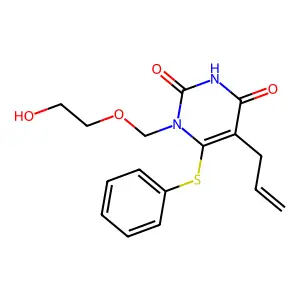 5-Allyl-1-((2-hydroxyethoxy)methyl)-6-(phenylthio)uracil structure