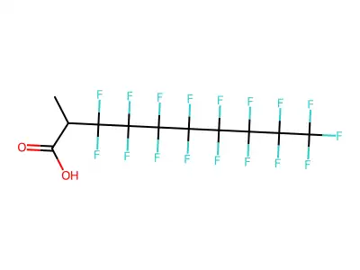 3,3,4,4,5,5,6,6,7,7,8,8,9,9,10,10,10-Heptadecafluoro-2-methyldecanoic acid structure