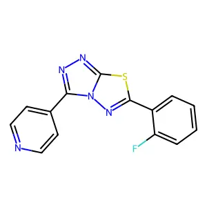 6-(2-Fluorophenyl)-3-(4-pyridinyl)[1,2,4]triazolo[3,4-b][1,3,4]thiadiazole structure